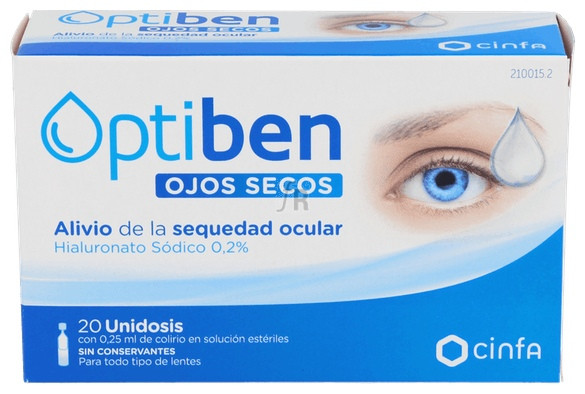 Optiben Gotas Sequedad Ocular 0.25 Ml 20 Amp - Cinfa