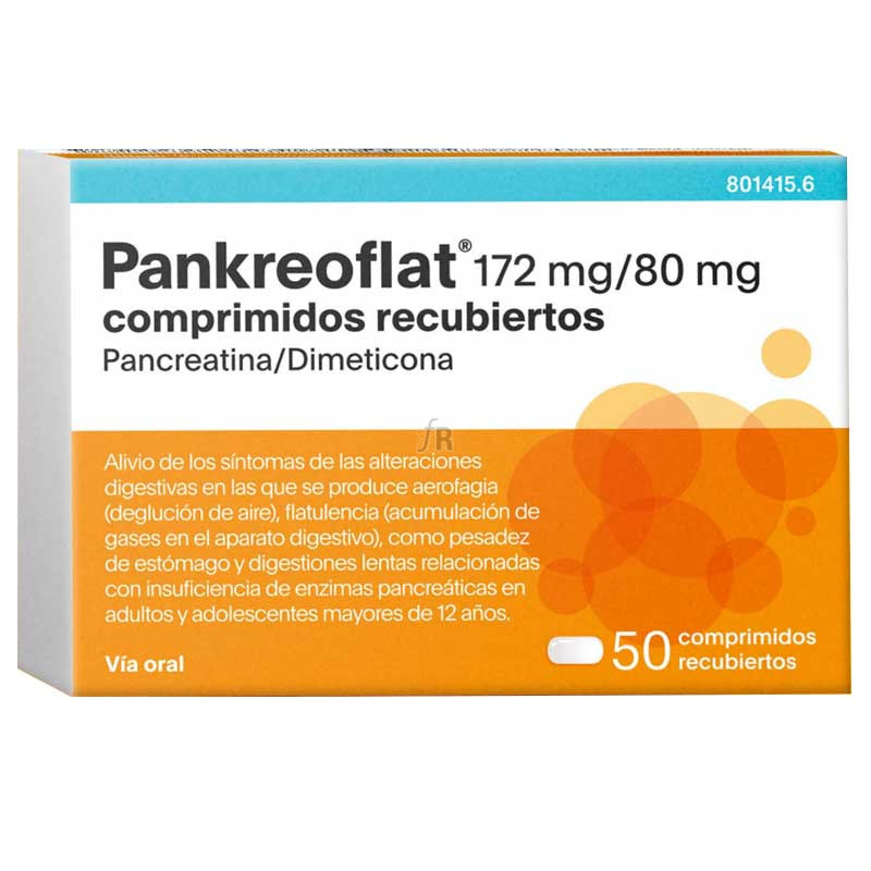 Pankreoflat Pankreoflat 172 Mg/80mg (50 Grageas)