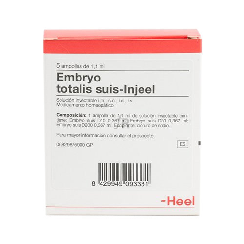 Embryo totalis suis-Injeel 5 ampollas 1,1 ml