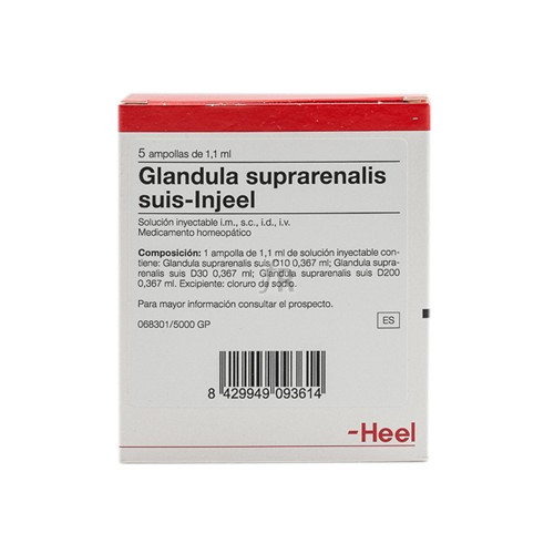 Glandula suprarenalis suis-Injeel 5 ampollas 1,1 ml