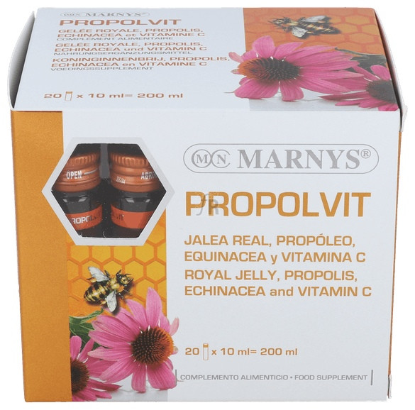Propolvit 20 Ampollas Jalea Real+Equinacea+Propolis Marnys - Farmacia Ribera