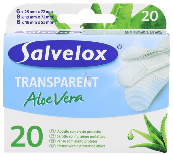 Salvelox Aposito Adhesivo Aloe Vera Transp 20 Ap