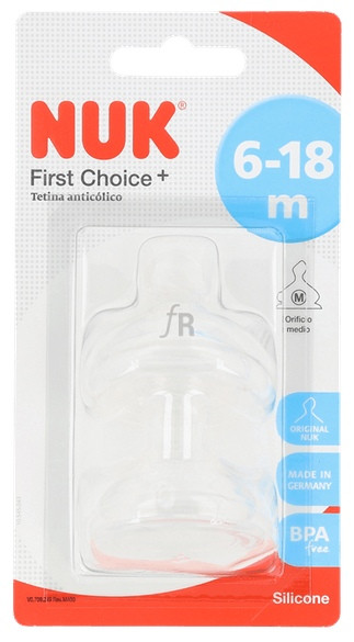 Tetina Silicona Anticolico Nuk First Choice+ T-2 6-18 Meses
