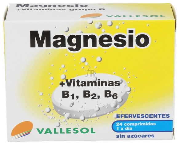 Vallesol Magnesio Vitaminas B1 B2 B6 24 Comprimidos