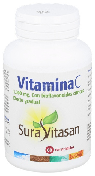 Vitamina C 1000Mg 60 Comprimidos Suravitasan - Sura Vitasan