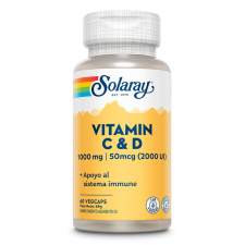 Solaray Vitamina C 1000Mg + Vitamina D 2000Ui 60 Cápsulas