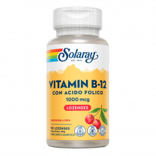 Solaray Vitamina B12 + Acido Fólico 1000 Mcg 90 Comprimidos Sublinguales