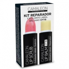 Camaleon Cosmetics Kit Reparador Labial+Exfoliante Fresa.