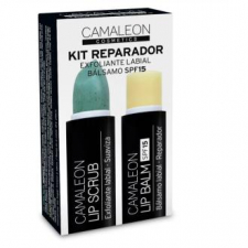 Camaleon Cosmetics Kit Reparador Labial+Exfoliante Melon.