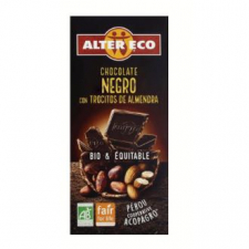 Altereco Chocolate Negro Con Trocitos De Almendras 100G Bio