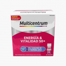 Multicentrum Energia & Vitalidad 50+ 30 Frascos 7 Ml Sabor Frambuesa