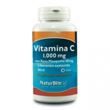 Naturbite Vitamina C 1000Mg.Con Rosa Mosqueta 20Mg. 180 Comp