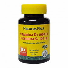 Natures Plus Vitamina D3/Vitamina K2 90 Cápsulas