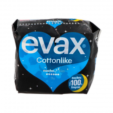 Evax Cottonlike Noche Con Alas  9 Compresas