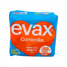 Evax Cottonlike Super Con Alas 12 Compresas