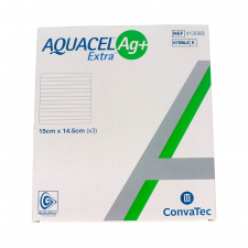 Aquacel Ag + Extra Aposito Esteril 15 X 14.5 Cm 3 U