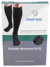 Calcetin Medilast Descanso Negro Gde - Farmacia Ribera