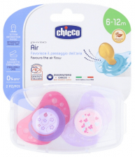 Chicco Chupete Physio Air Rosa Caucho 4M+ 2 Unidades - Farmacia Ribera