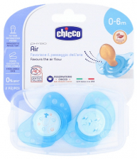 Chicco Chupete Physio Caucho Azul 0 M+ 2U - Farmacia Ribera