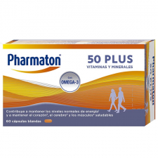 Pharmaton 50 Plus 60 cápsulas blandas vitaminas energía omega