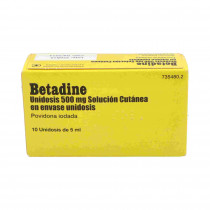 Betadine (10% Solucion Topica 10 Unidosis 5 Ml)