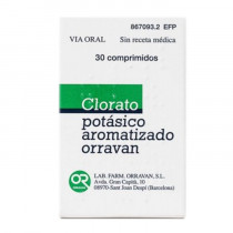 Clorato Potasico Aromatizado Orravan (30 Comprimidos Para Chupar)