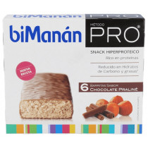 Bimanan Pro Barritas Chocolate Praline 6 Uds
