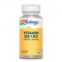 Solaray Vitamina D3/K2 60 Cápsulas 