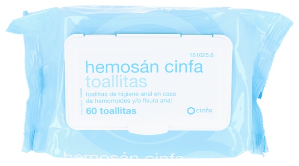 Hemosan cinfa hemorroides 60 toallitas - Farmacia en Casa Online