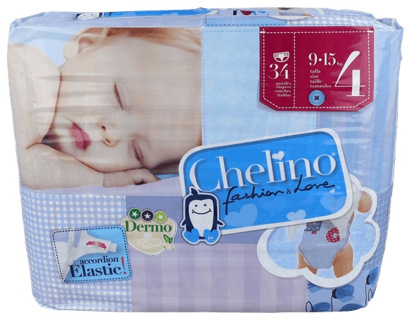 Chelino fashion & love pañal infantil t- 4 (9 - 15 kg) 34 pañales