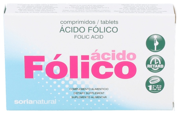 Soria Natural Retard Acido Folico 48 Comprimidos.