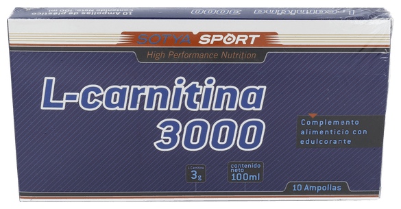 Sotya L-Carnitina 3000 Mg Ampollas. Plstico 10U.